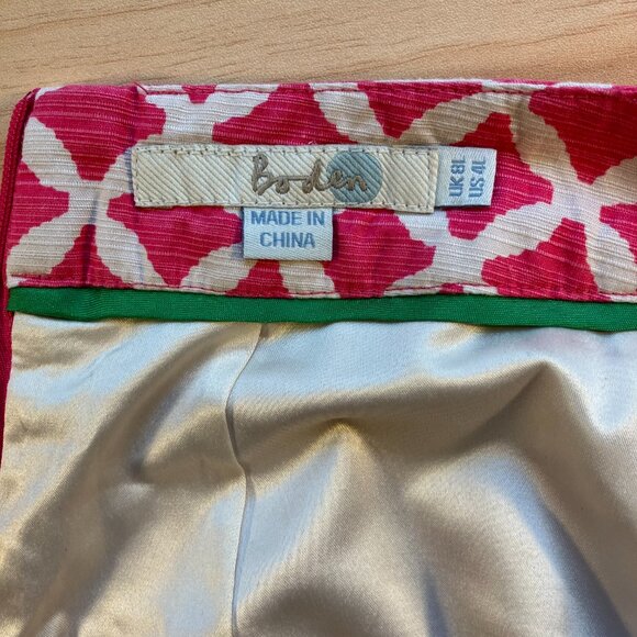 Boden Hot Pink and White Skirt Size 4L - Picture 2 of 4